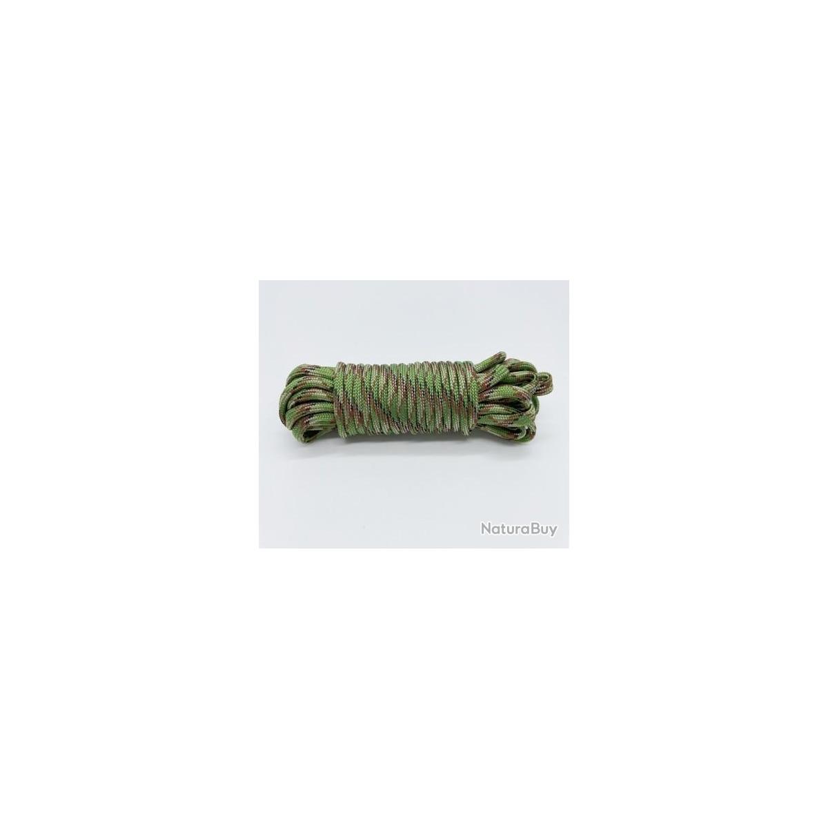 Tau diameter 4 mm, 7 tråder, 30 meter – farge camo grønn – GRATIS LEVERING