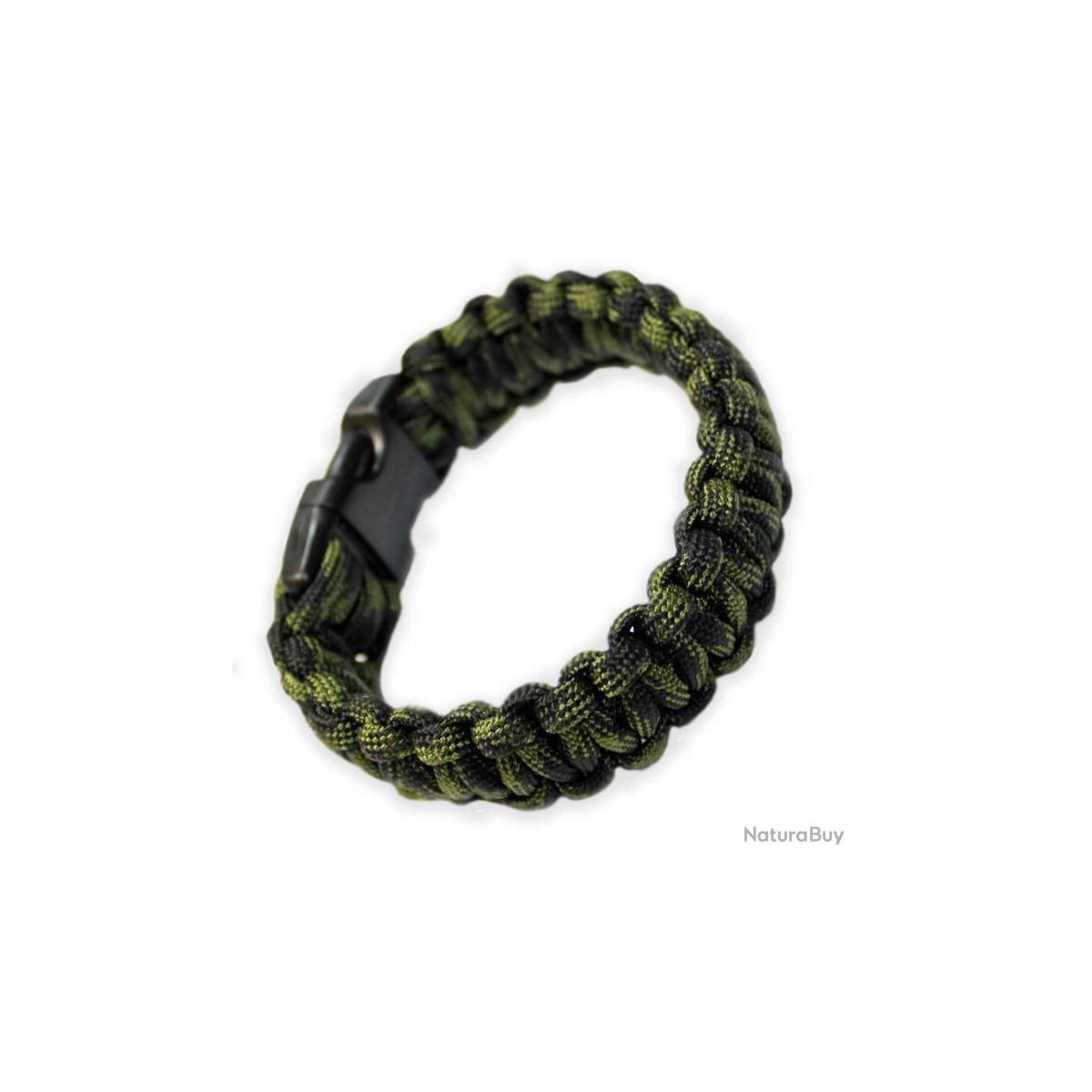 Bulldog Tactical grønt og svart paracord-armbånd i størrelse M - Image 2